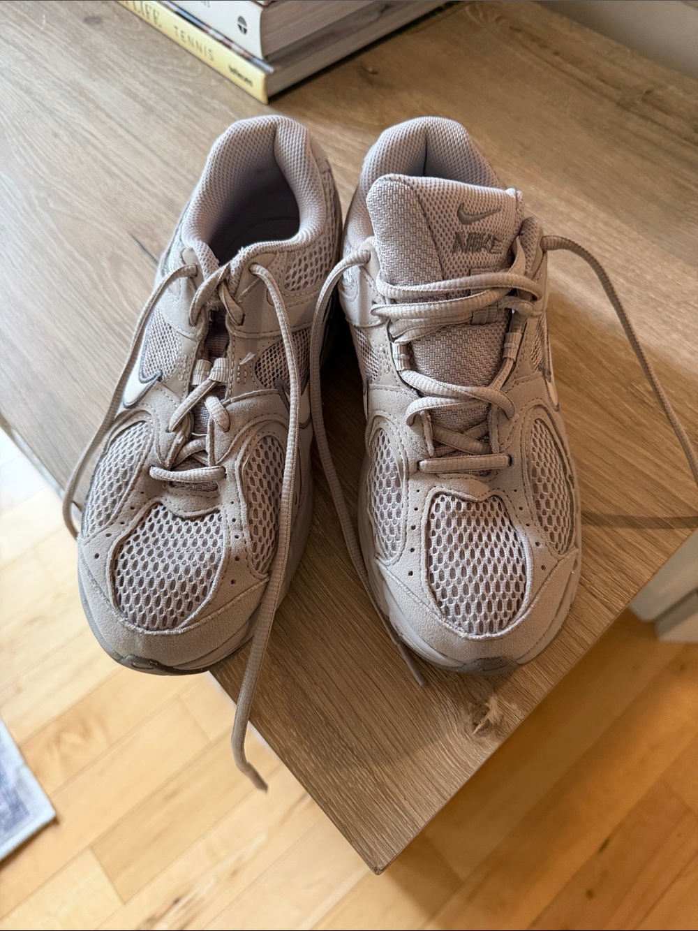 Nike Kids' Light Beige Mesh Sneakers